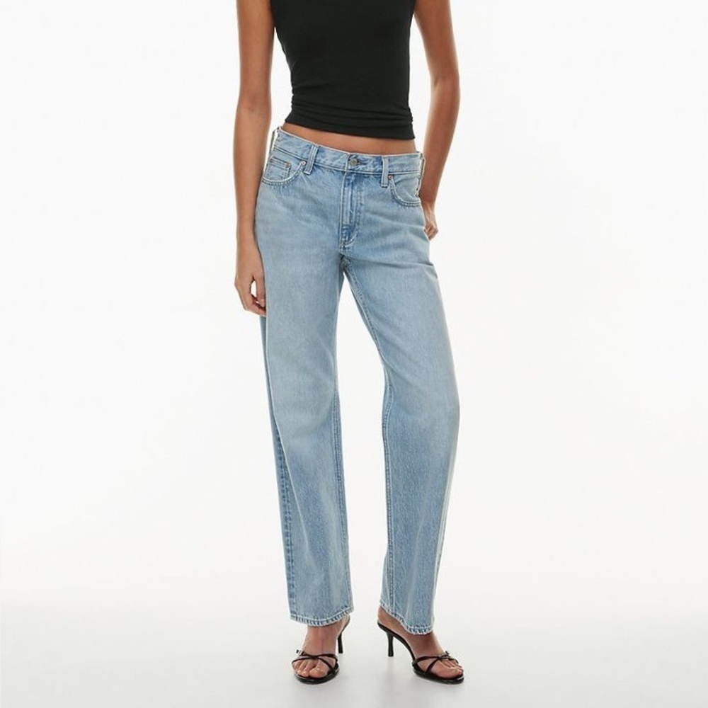 Denim Forum Light Blue Straight Leg Jeans
